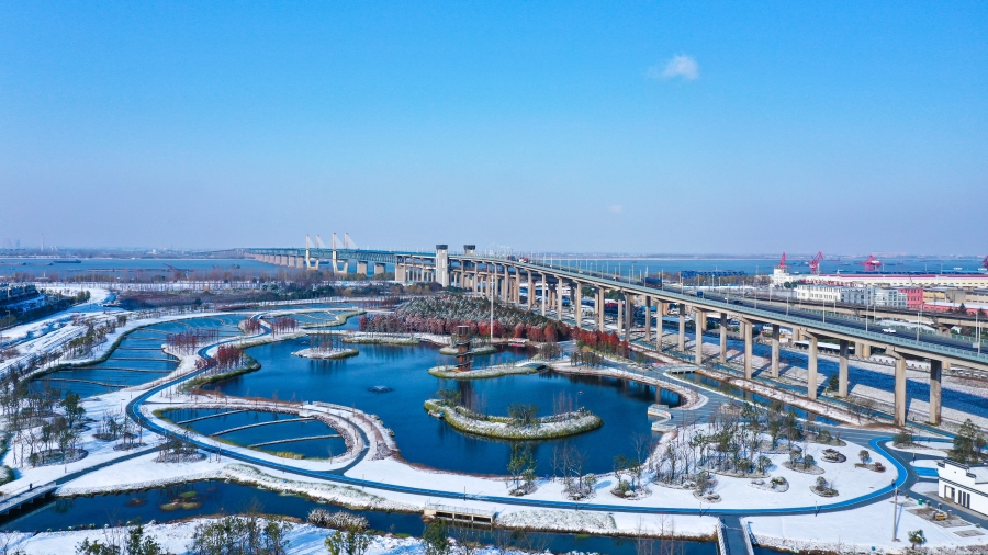03-蕪湖市江東水生態公園冬季雪景圖 03-蕪湖市江東水生態公園冬季雪景圖